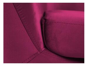 Fotoliu Mazzini Sofas AMELIE cu picioare negre, roz