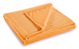 Pătură din microfibră DecoKing Henry, 70 x 150 cm, portocaliu