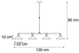 Lampă suspendată industrială neagră - 4 Laser