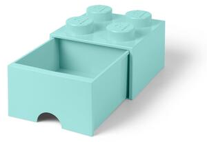 Cutie pătrată pentru depozitare LEGO®, albastru deschis