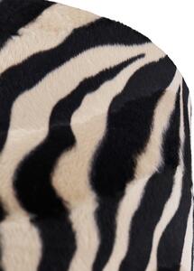 Abajur de velur zebra design 25/25/25 auriu interior