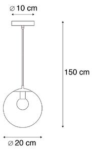 Lampă modernă suspendată transparentă 20 cm - Pallon