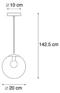 Lampă modernă suspendată gri 20 cm - Pallon