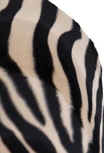 Abajur de velur zebra design 35/35/20 auriu interior