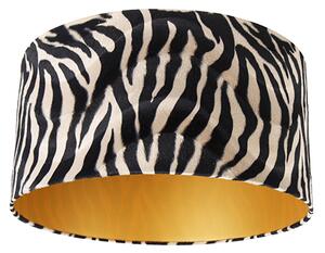 Abajur de velur zebra design 50/50/25 auriu interior