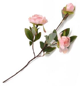 Fir floare artificiala Peony Roz, 55 cm