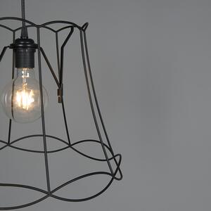 Lampă suspendată retro neagră 40 cm - Granny Frame