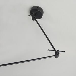 Lampă suspendată neagră cu umbră 35 cm albastru deschis reglabilă - Blitz I
