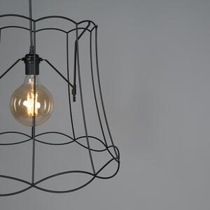 Lampă suspendată retro neagră 50 cm - Granny Frame