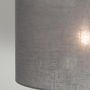Lampă suspendată neagră cu umbră 35 cm gri reglabilă - Blitz II
