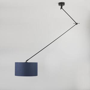 Lampă suspendată neagră cu umbră 35 cm albastru reglabilă - Blitz I