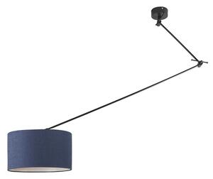 Lampă suspendată neagră cu umbră 35 cm albastru reglabilă - Blitz I