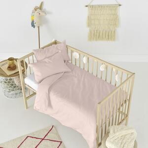 Lenjerie de pat din bumbac pentru copii Happy Friday Basic, 115 x 145 cm, roz deschis