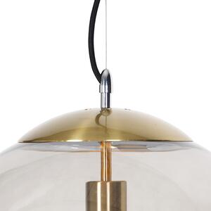 Lampa suspendata moderna alama cu sticla fum 40 cm - Ball