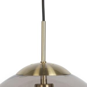 Lampa suspendata moderna alama cu sticla fum 30 cm - Ball