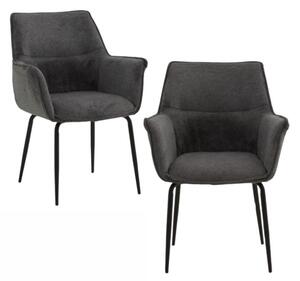Scaun tip fotoliu NEBO, tesatura, structura metalica - GRI ANTRACIT