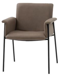 Scaun tip fotoliu Ramira, piele ecologica, structura metalica - MARO