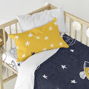 Lenjerie de pat din bumbac pentru copii, pentru pat de o persoană Mr. Fox Starspace, 100 x 120 cm