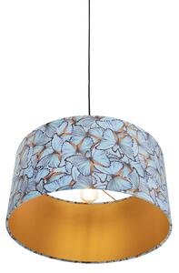 Lampă suspendată cu fluturi de velur cu aur 50 cm - Combi