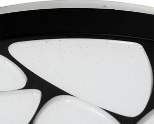 Plafoniera inteligenta neagra 49 cm cu LED si dimmer - Marian