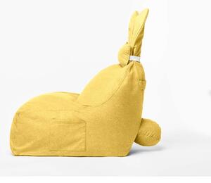 Fotoliu sac pentru copii The Brooklyn Kids Funny Bunny, galben