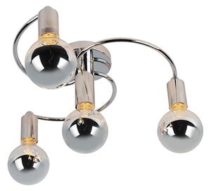 Plafoniera Art Deco crom cu 4 lumini - Facil