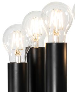 Lampa de podea Art Deco neagra 12 lumini - Tubi