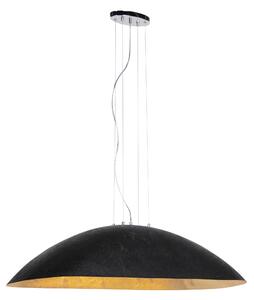 Lampă suspendată industrială neagră cu aur 115 cm - Magna