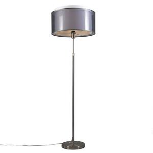 Lampă de podea din oțel cu umbră alb-negru reglabilă 47 cm - Parte