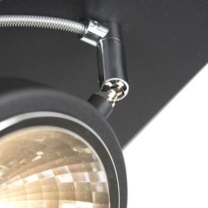 Spot design negru cu 4 lumini reglabil - Nox