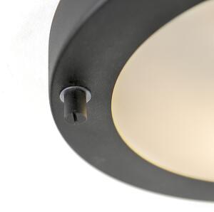 Lampă modernă de tavan negru IP44 - Yuma 18