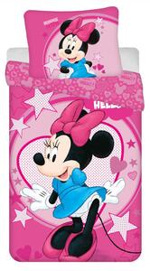 Lenjerie de pat copii din microfibra MINNIE HELLO roz Dimensiune lenjerie de pat: 70 x 90 cm | 140 x 200 cm