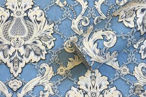 Tapet de vinil model Tiffany decor albastru deschis Art.1191/4