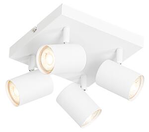 Plafoniera modernă albă cu 4 lumini reglabilă - Jeana