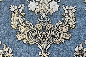 Tapet de vinil model Sardone decor argintiu-albastru-auriu Art.4-1183