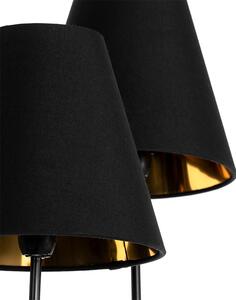 Lampă de podea design negru cu auriu cu 5 lumini - Melis