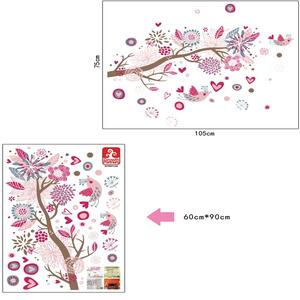 Stickere decorative - Ramura cu flori roz