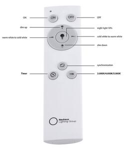 Plafoniera modernă albă cu telecomandă - Starry