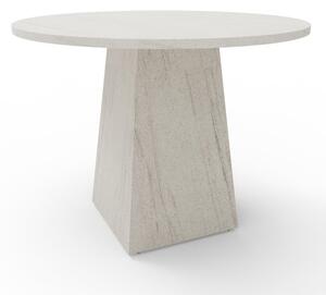 Masa dining, alb, din placa furnir, Piedra