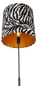 Lampă de podea umbră neagră design zebra 40 cm reglabilă - Parte