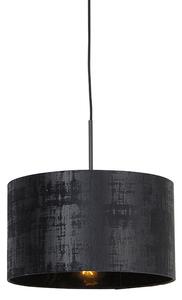 Lampă modernă suspendată neagră cu nuanță neagră 35 cm - Combi