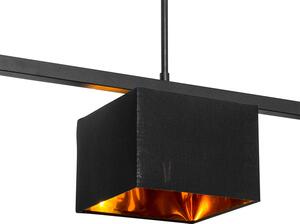 Lampă suspendată modernă neagră cu aur de 88 cm 3 lumini - VT 3