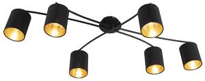 Plafoniera moderna neagra cu 6 lumini - Lofty