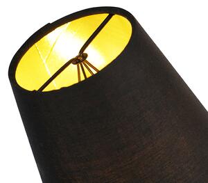 Lampă de podea design negru cu 3 lumini cu capace de fixare - Wimme