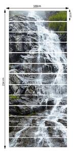 Sticker scari - Cascada pe stanca - 13 trepte de 18x100 cm