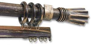 Galerie metalica dubla, culoare bronz antique efect rugina, Kissa
