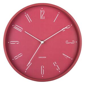 Karlsson 5988RD design ceas de perete roz închis,diametru 30 cm