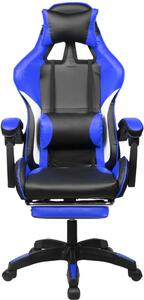 OC05-B-labtartos Scaun gaming ergonomic, scaun de birou rotativ cu suport picioare albastru