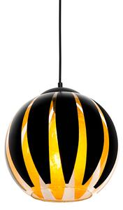 Lampă modernă suspendată neagră cu auriu - Melone