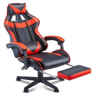 OC55-LAB-red scaun confortabil de birou rotativ scaun directorial cu suport picioare rosu
